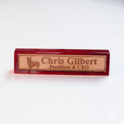 Desk Wedge Name Plate - PERSONALIZED - Corgi - 11 Inches