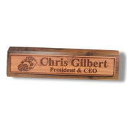 Desk Wedge Name Plate - PERSONALIZED - Casino Poker Dice - 11 Inches