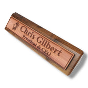 Desk Wedge Name Plate - PERSONALIZED - Lion - 11 Inches