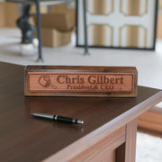 Desk Wedge Name Plate - PERSONALIZED - Pickleball - 11 Inches