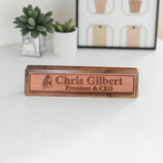 Desk Wedge Name Plate - PERSONALIZED - Native American Indian - 11 Inches