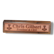 Desk Wedge Name Plate - PERSONALIZED - Mjolnir - 11 Inches