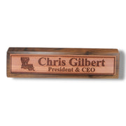 Desk Wedge Name Plate - PERSONALIZED - Louisiana - 11 Inches - Cajun