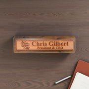 Desk Wedge Name Plate - PERSONALIZED - Merry Christmas - 11 Inches