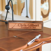 Desk Wedge Name Plate - PERSONALIZED - Golf - 11 Inches