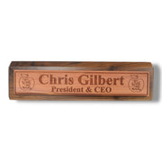 Desk Wedge Name Plate - PERSONALIZED - It takes a big heart to shape little minds - 11 Inches