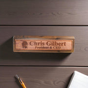 Desk Wedge Name Plate - PERSONALIZED - Indian Chief - 11 Inches