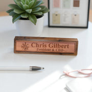 Desk Wedge Name Plate - PERSONALIZED - Firefighter - 11 Inches