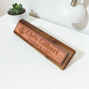 Desk Wedge Name Plate - PERSONALIZED - Firefighter - 11 Inches