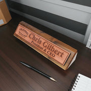 Desk Wedge Name Plate - PERSONALIZED - 2nd Amendment - 11 Inches