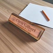 Desk Wedge Name Plate - PERSONALIZED - Kidney - 11 Inches