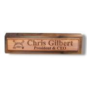 Desk Wedge Name Plate - PERSONALIZED - Spirit Board - 11 Inches