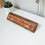 Desk Wedge Name Plate - PERSONALIZED - Demon Trap - 11 Inches