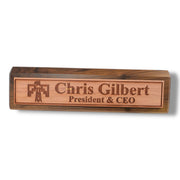 Desk Wedge Name Plate - PERSONALIZED - Thunderbird Native American - 11 Inches