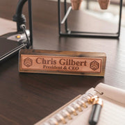 Desk Wedge Name Plate - PERSONALIZED - D20 - 11 Inches