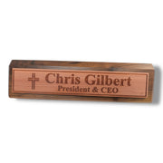 Desk Wedge Name Plate - PERSONALIZED - Cat - 11 Inches