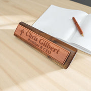 Desk Wedge Name Plate - PERSONALIZED - Cross - 11 Inches