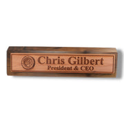 Desk Wedge Name Plate - PERSONALIZED - Wheel Tire - 11 Inches