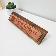 Desk Wedge Name Plate - PERSONALIZED - Cowboy Boots - 11 Inches