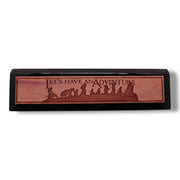 Desk Wedge Name Plate - Lets have an adventure - 11 Inches