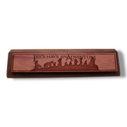 Desk Wedge Name Plate - Lets have an adventure - 11 Inches
