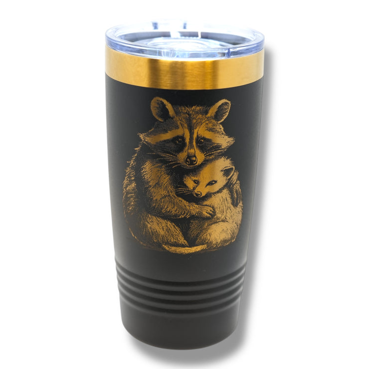 20oz Tumbler - CUSTOM - Raccoon and Baby