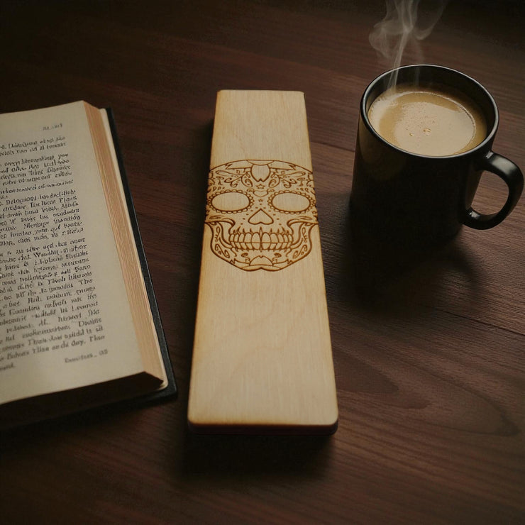 Bookmark - Sugar Skull - Birch Wood