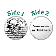 Challenge Coin - PERSONALIZED - CUSTOM - Angry Skull through brick
