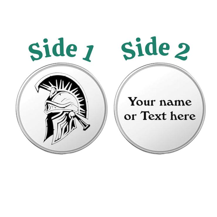 Challenge Coin - PERSONALIZED - CUSTOM - Warrior Helmet