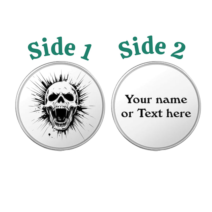 Challenge Coin - PERSONALIZED - CUSTOM - Screaming Skull