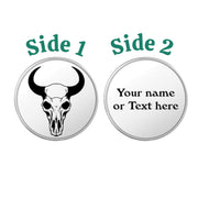 Challenge Coin - PERSONALIZED - CUSTOM - Cow Skull