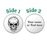 Challenge Coin - PERSONALIZED - CUSTOM - Burning Skull