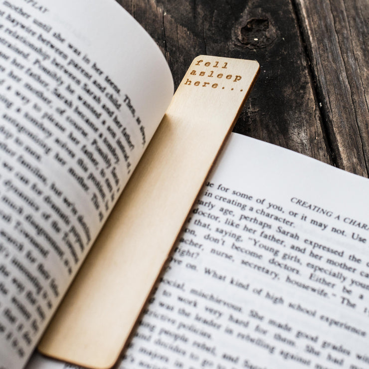 Bookmark - Fell asleep here