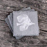 Coaster - Slate - Fish Fossil - SET OF 2