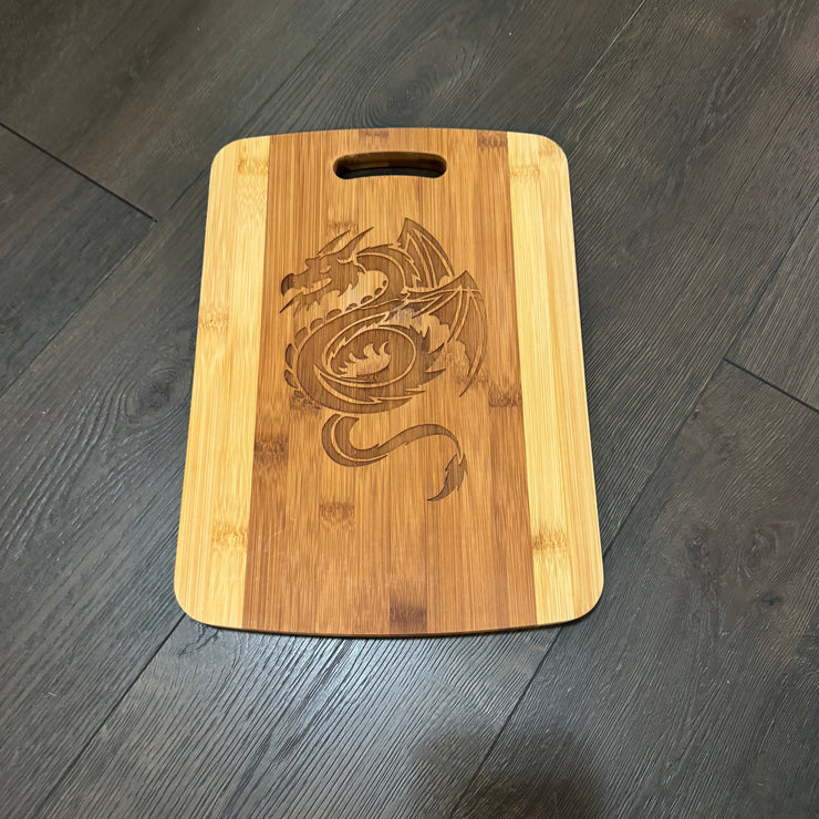 Flying Dragon Cutting Board 14''x9.5''x.5'' Bamboo