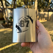 8oz Football 87 Flask Stainless Steel