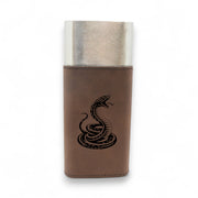 Cigar Case with Cutter - Coiled Snake - Leather