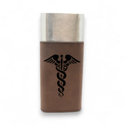 Cigar Case with Cutter - Pharmaceutical Caduceus Hermes - Leather