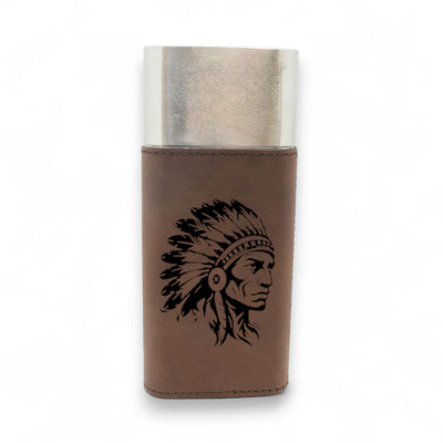 Cigar Case with Cutter - Indian Chief - Leather