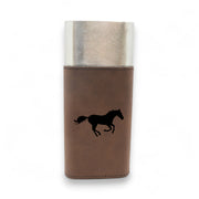 Cigar Case with Cutter - Running Horse - Leather