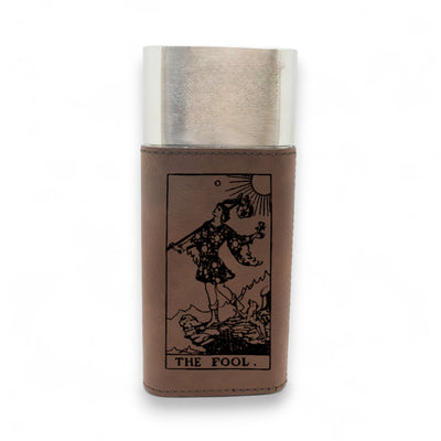 Cigar Case with Cutter - The Fool Tarot Card - Leather