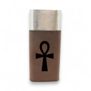 Cigar Case with Cutter - Key of Life Ankh - Leather