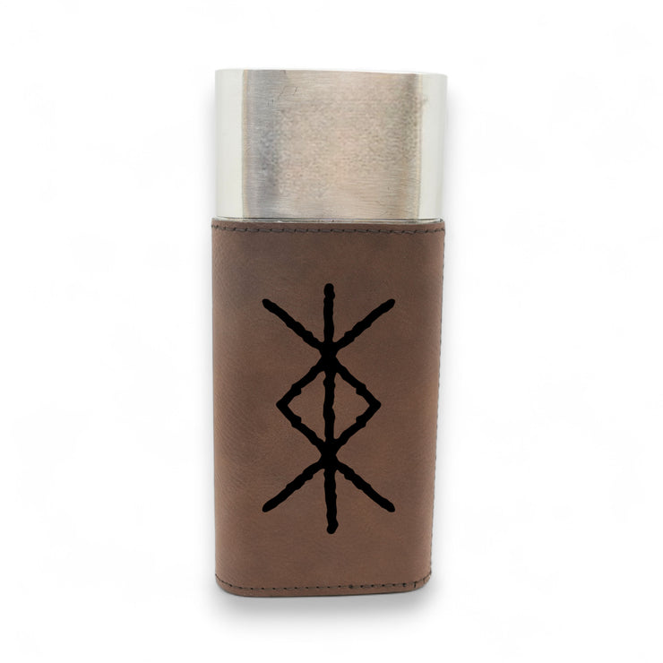 Cigar Case with Cutter - Viking Protection Rune Leather