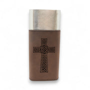 Cigar Case with Cutter - Celtic Cross - Leather
