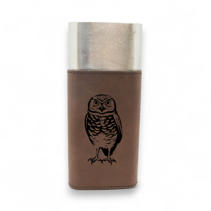 Cigar Case with Cutter - Burrowing Owl - Leather
