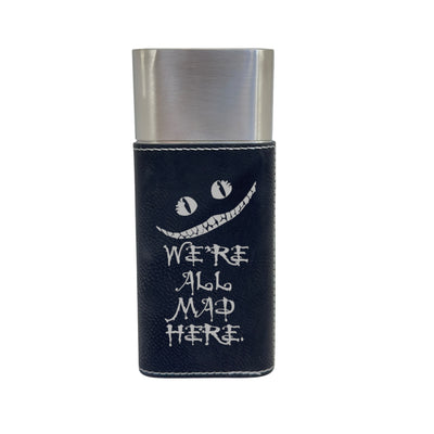 Cigar Case with Cutter - We're all mad here - Leather
