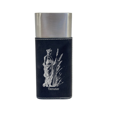 Cigar Case with Cutter - Demeter Goddess of Agriculture - Leather