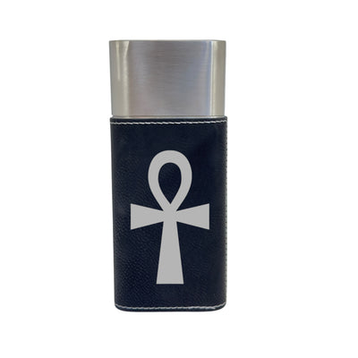 Cigar Case with Cutter - Key of Life Ankh - Leather