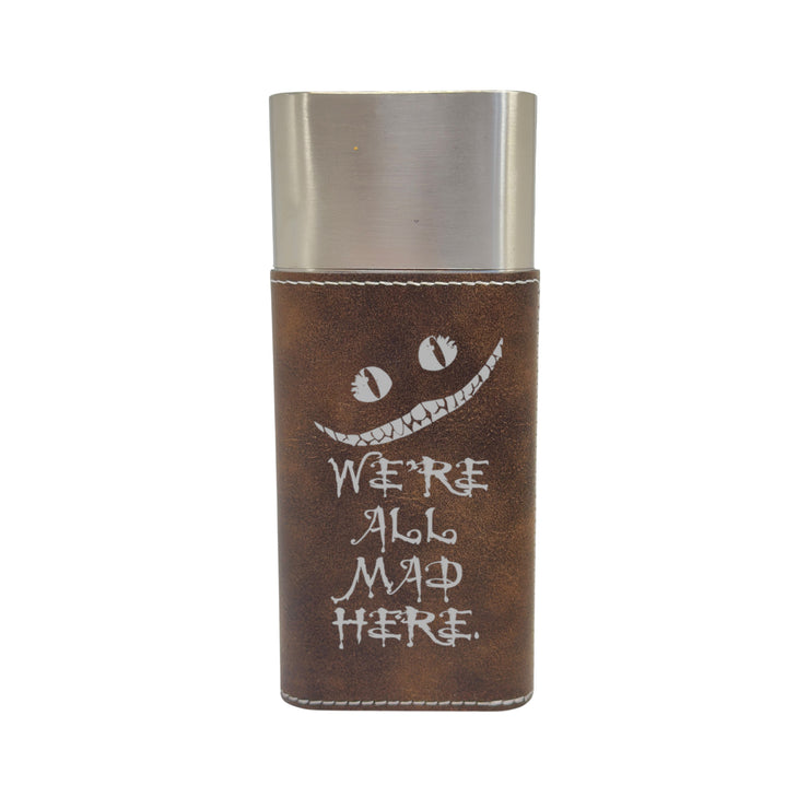 Cigar Case with Cutter - We're all mad here - Leather