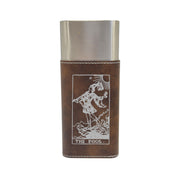 Cigar Case with Cutter - The Fool Tarot Card - Leather